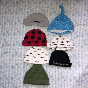 Baby boy hats 7pcs (0-6 months)